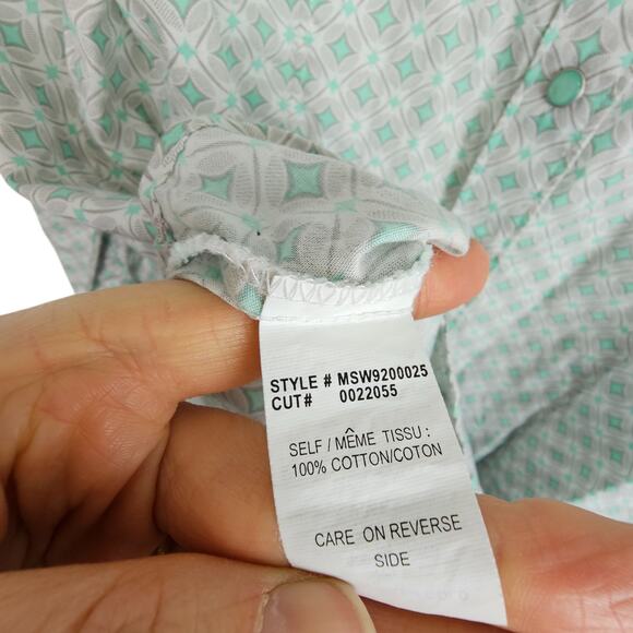 Cinch Shirt Cinch Button Down Shirt Western Shirt Women L Green Pearl Snap Shirt - Picture 7 of 8